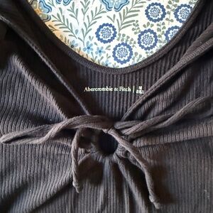 Abercrombie & Fitch Black Ribbed Bodysuit